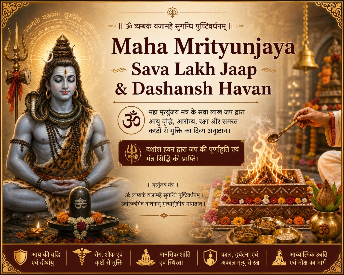 Maha Mrityunjaya Sava Lakh Jaap & Dashansh Havan